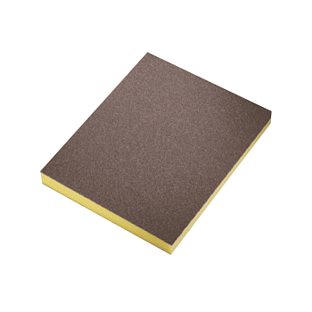 Губка 7983 абразивная 2-сторон. siasponge flex, 98*120*13 мм, ЖЕЛТАЯ Р240-320 Fine